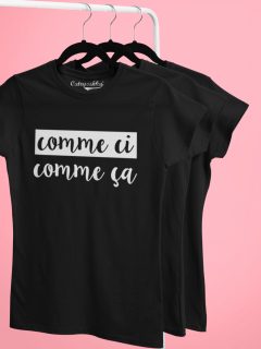 TRICOU NEGRU COMME CI COMME CA DETALIU 2