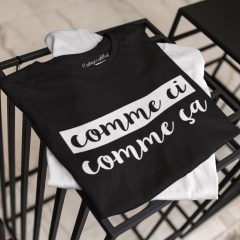 TRICOU NEGRU COMME CI COMME CA DETALIU