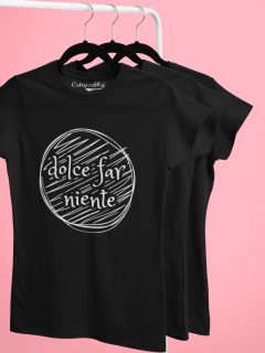 TRICOU NEGRU DOLCE FAR NIENTE DETALIU 2