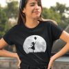 TRICOU NEGRU LUNA PLINA SI BALON