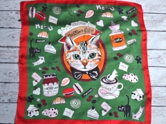 ESARFA COLORATA PISICI DESERT DETALIU