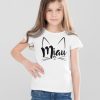 TRICOU COPII MIAU ALB 1