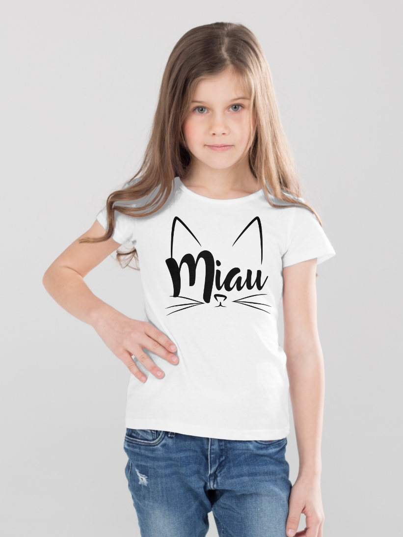 Tricou Copii cu Mesaj Miau