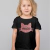 TRICOU COPII MIAU GLITTER ROSE GOLD