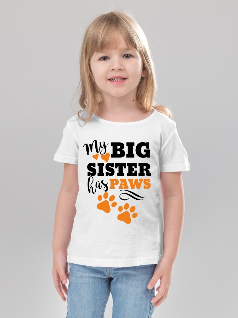 Tricou Copii My Big Sister Has Paws