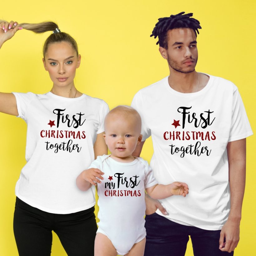 Tricouri Familie First Christmas Together
