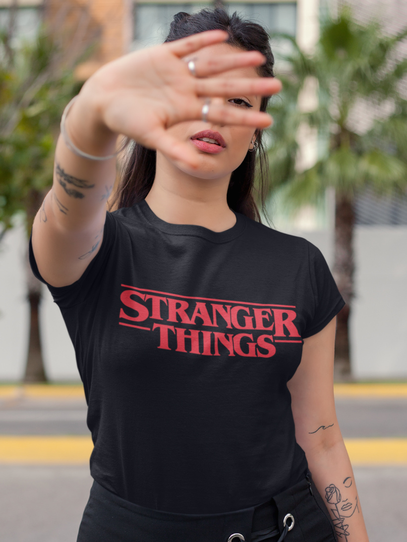 Tricou Stranger Things Negru