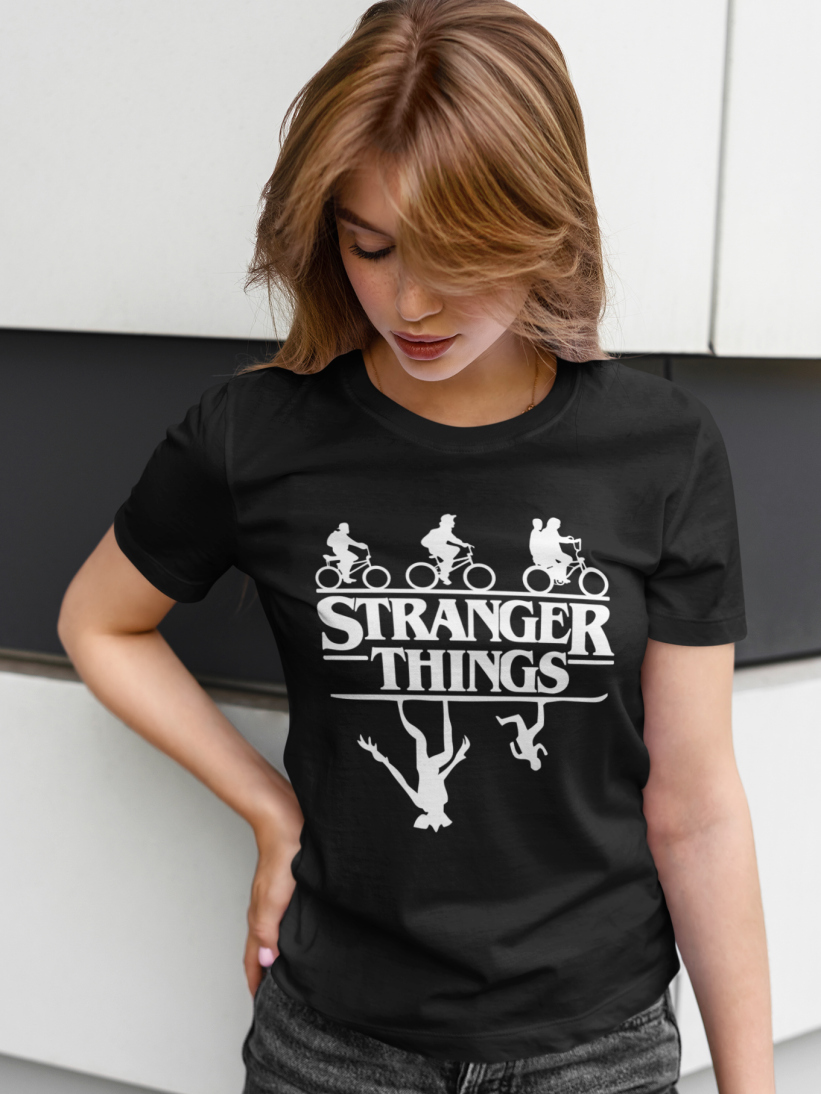 Tricou Stranger Things - Upside Down Negru