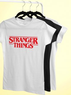 TRICOU STRANGER THINGS ROSU DETALIU 2
