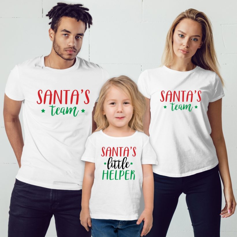 Set Tricouri Familie Santa's Team