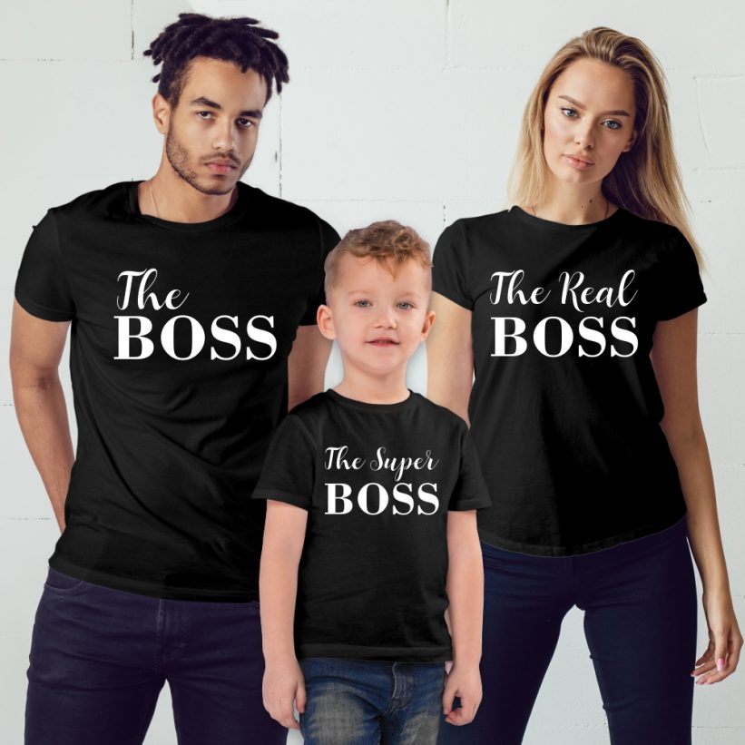 Tricouri Familie The Boss, The Real Boss & The Super Boss