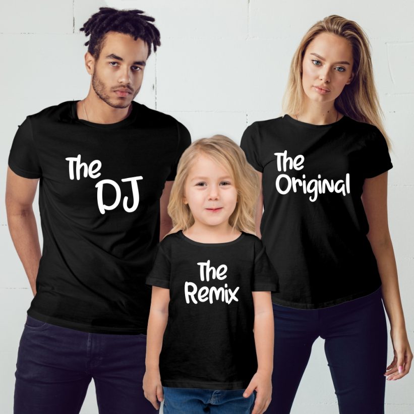 Set Tricouri Familie cu Mesaj The Dj