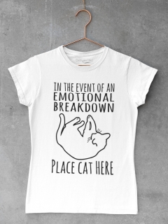 TRICOU IN THE EVENT OF AN EMOTIONAL BREAKDOWN PLACE CAT HERE ALB DETALIU