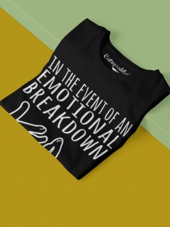 TRICOU IN THE EVENT OF AN EMOTIONAL BREAKDOWN PLACE CAT HERE NEGRU DETALIU