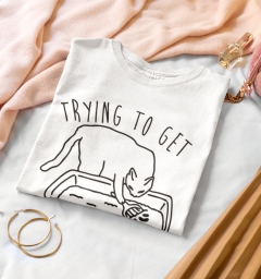 TRICOU TRYING TO GET MY SHIT TOGETHER ALB DETALIU