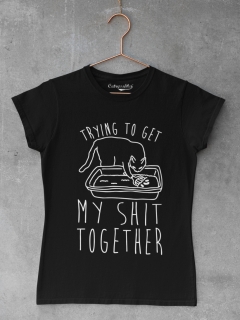 TRICOU TRYING TO GET MY SHIT TOGETHER NEGRU DETALIU