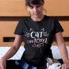 TRICOU CU PISICI CAT MOM NEGRU