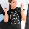 TRICOU CU PISICI FLUFF YOU NEGRU