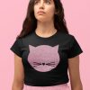 TRICOU CU PISICI MEOW GLITTER ROSE GOLD