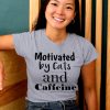 TRICOU MOTIVATED BY CATS AND CAFFEINE GRI