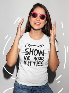 TRICOU SHOW ME YOUR KITTIES ALB