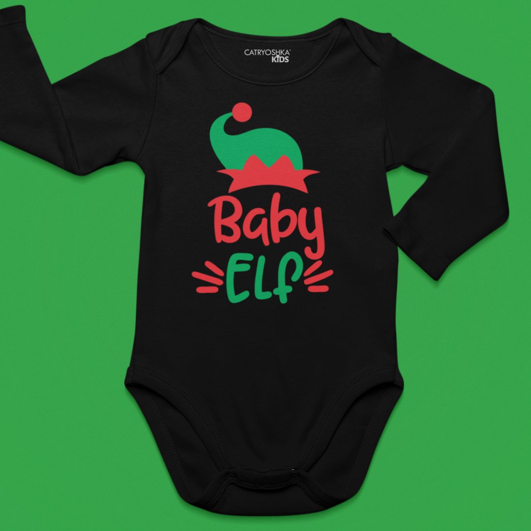 BODY BEBELUS CRACIUN BABY ELF NEGRU