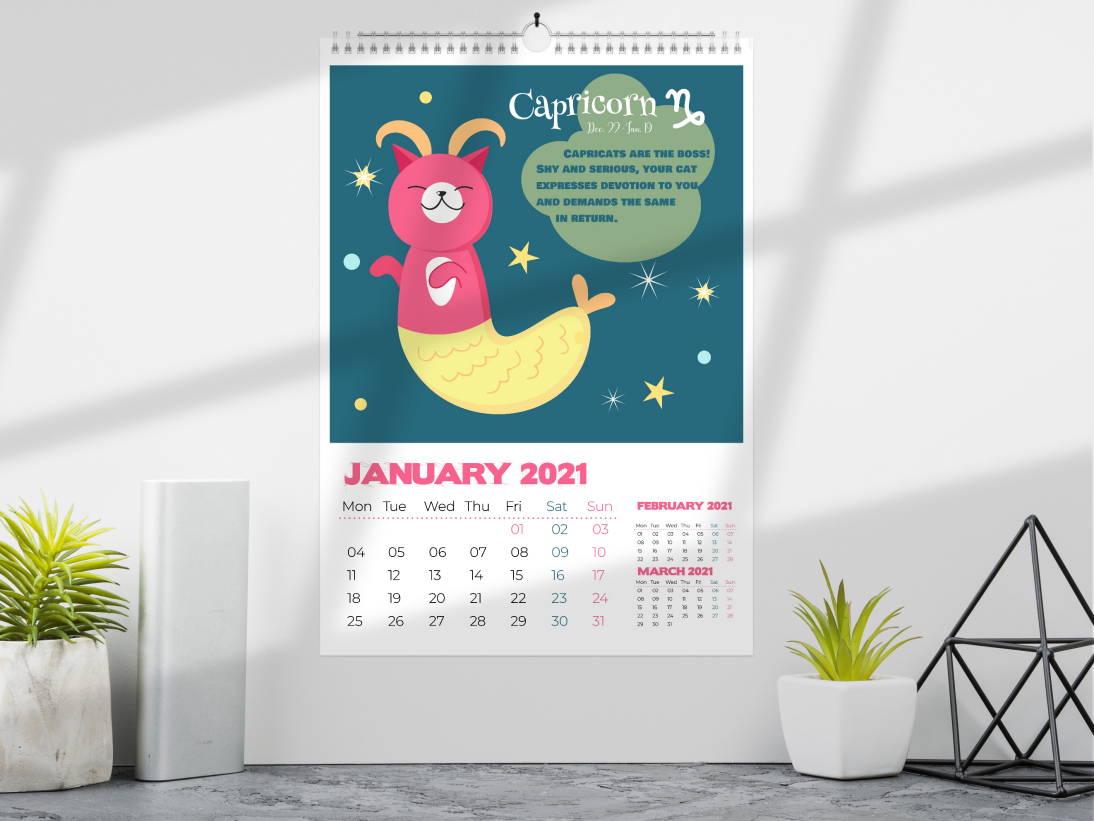 Calendar Cu Pisici 2021 Cu Zodii Cat Astrology Catryoshka