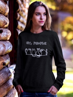 SWEATSHIRT CU PISICI EW PEOPLE