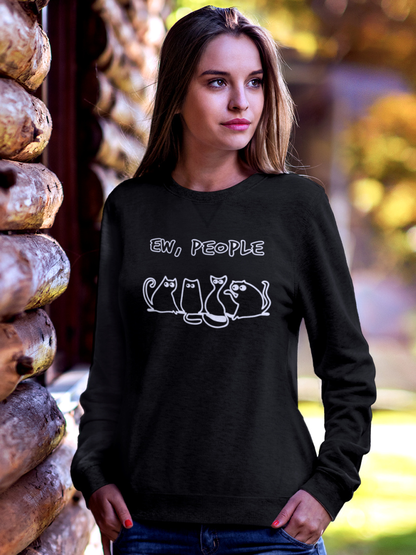 Sweatshirt cu Pisici Ew, People