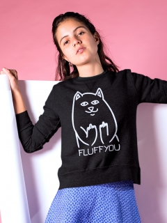 SWEATSHIRT CU PISICI FLUFF YOU