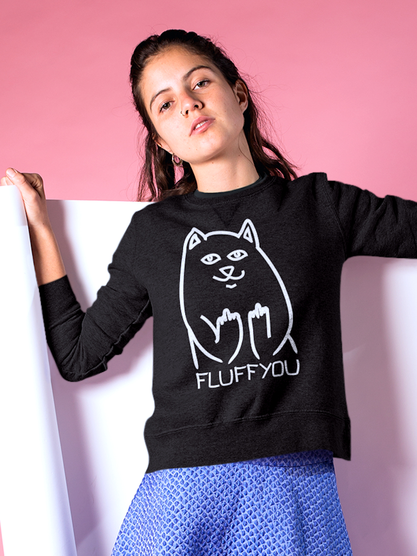 Sweatshirt cu Pisici Fluff You