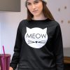 SWEATSHIRT MEOW CLASIC NEGRU