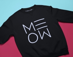 SWEATSHIRT NEGRU MEOW ART 2