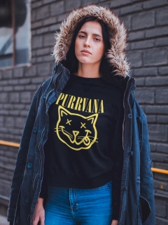 SWEATSHIRT NEGRU PURRVANA