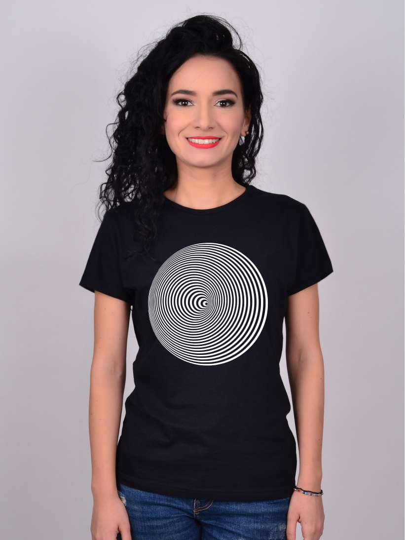 Tricou Negru Iluzie Optica Sale