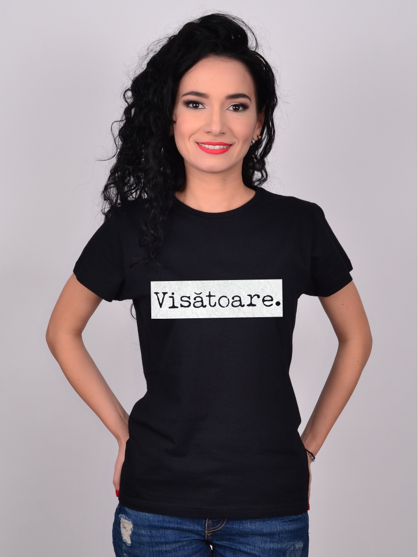 Tricou Sclipici Alb Visatoare Sale