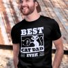 TRICOU BARBATI BEST CAT DAD EVER NEGRU