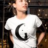 TRICOU HALF MOON CAT ALB