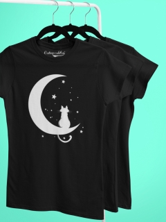 TRICOU HALF MOON CAT NEGRU DETALIU 2