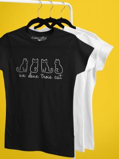 TRICOU NEGRU UN DEUX TROIS CAT DETALIU 2