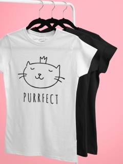 TRICOU PURRFECT PRINCESS CAT ALB DETALIU 2
