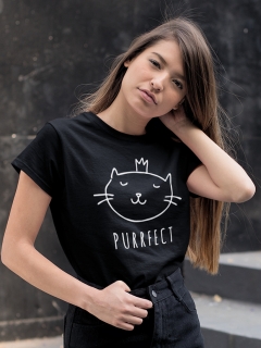 TRICOU PURRFECT PRINCESS CAT NEGRU