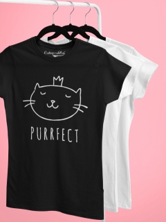 TRICOU PURRFECT PRINCESS CAT NEGRU DETALIU 2
