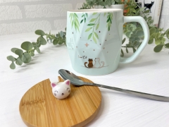 CANA CU PISICI BLEU CAPAC BAMBUS DETALIU