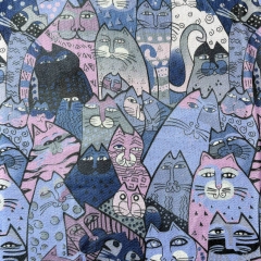 ESARFA CU PISICI GROASA BLEUMARIN DETALIU