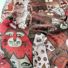 ESARFA CU PISICI GROASA MARO DETALIU 2