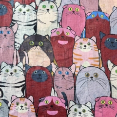 ESARFA CU PISICI SWEET RASPBERRY DETALIU 1