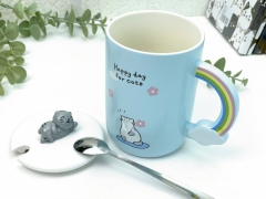 CANA PISICI HAPPY DAY FLOWERS DETALIU