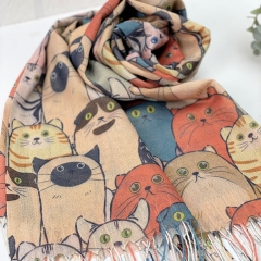 ESARFA CU PISICI MAINE COON 2