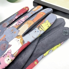 MANUSI GRI CU PISICI COLORATE 2